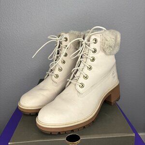 Women's Timberland Kinsley 6 in White Nubuck Boots
